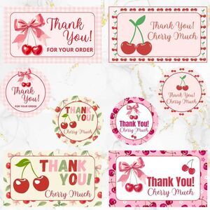 160 Pack Thank You Cards and Stickers Cherries